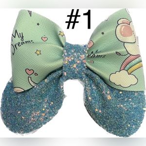 Barrette Leather Hair Bows